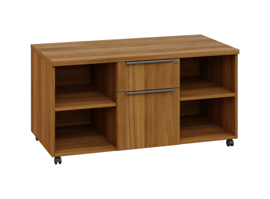 SIK - 42NZ kontejner pojízdný, zásuvky/nika, deska 18 mm, centrální zámek, ořech světlý